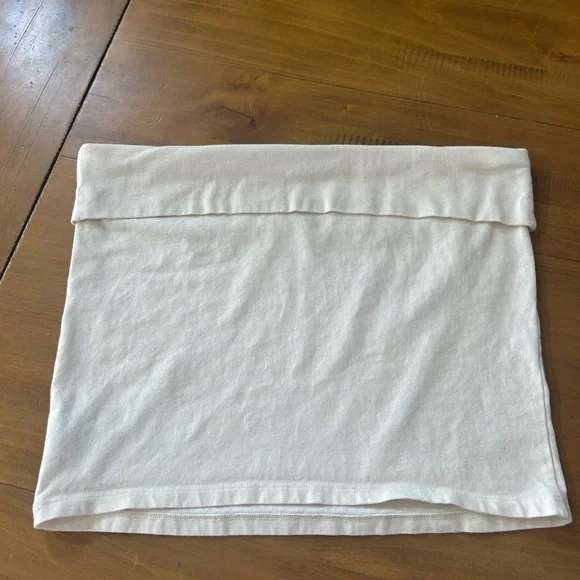 AEO Foldover Cream Women's Tubetop - Picture 5 of 5